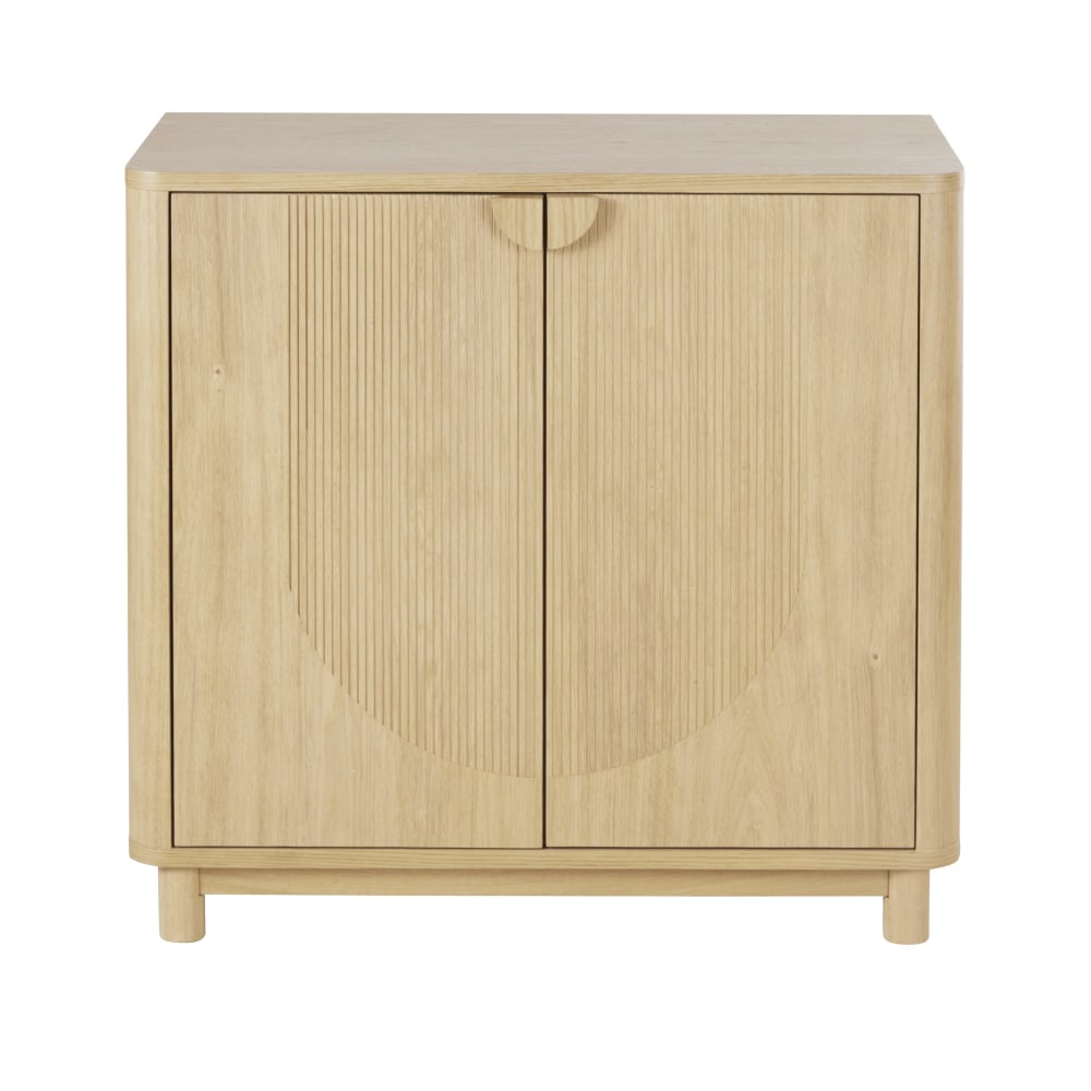 Petit meuble de rangement professionnel 2 en placage chêne, L80 cm
