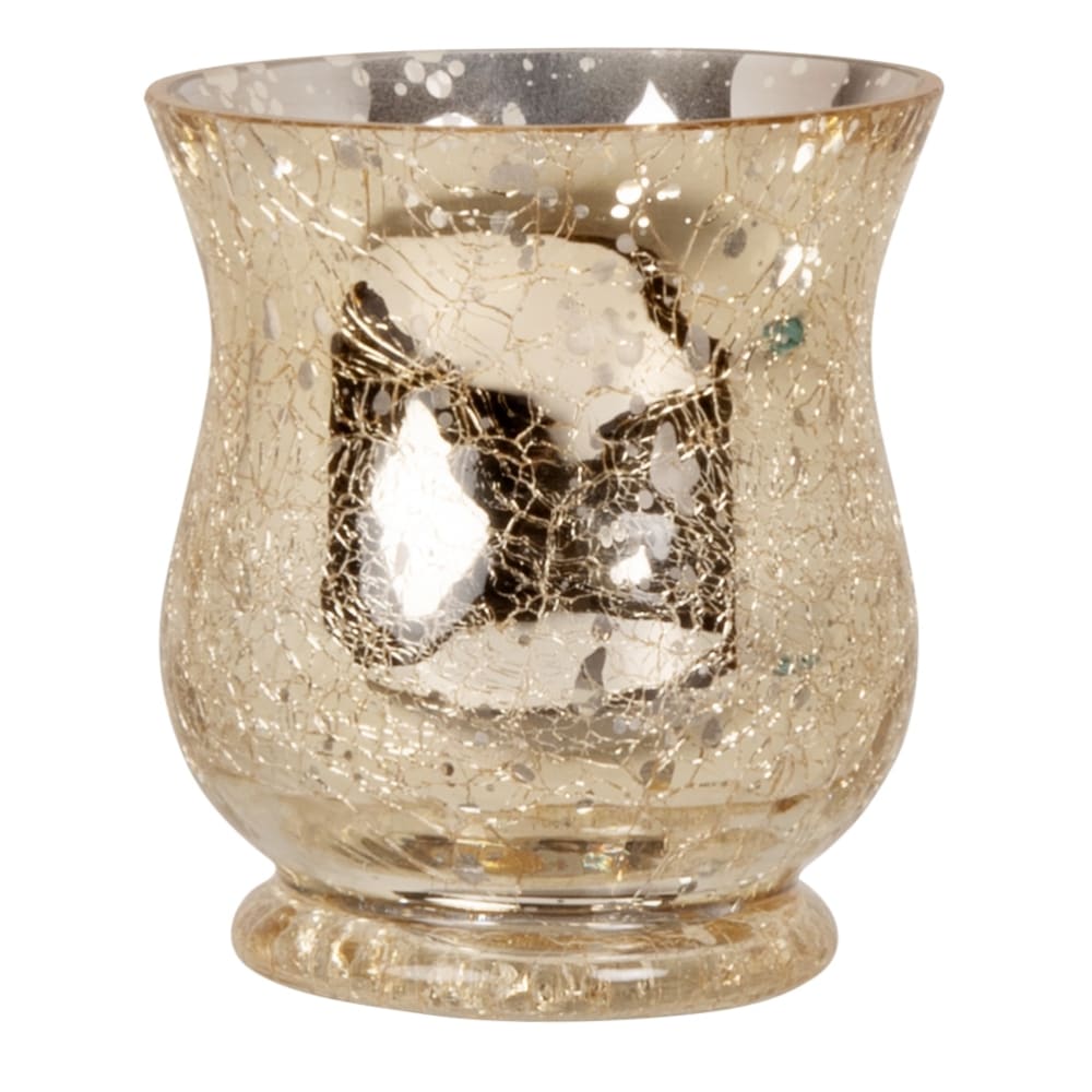 Photophore en verre doré