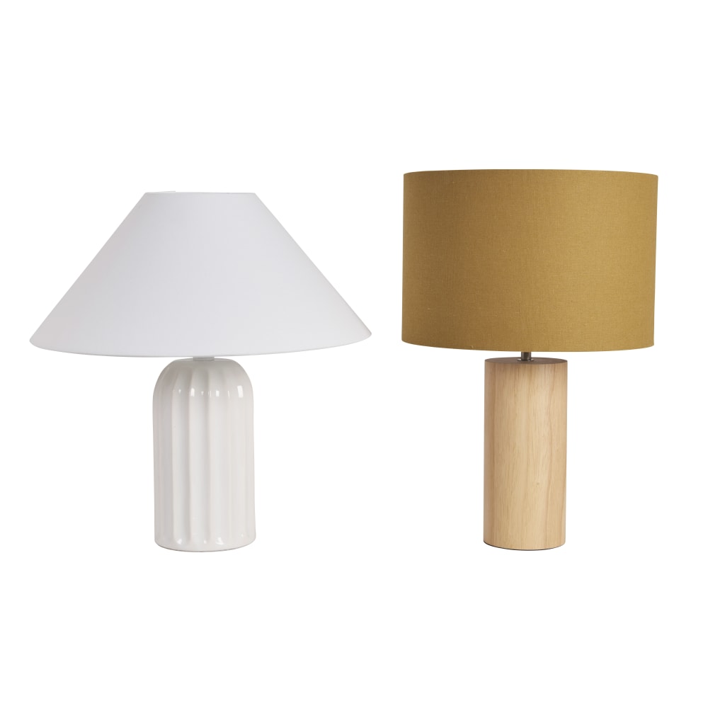 Pied de lampe en céramique blanche - Maisons du Monde
