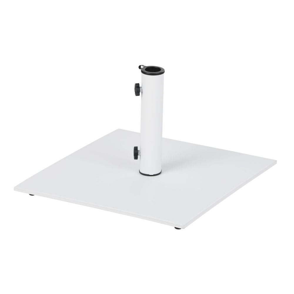 Pied de parasol carré en acier blanc 25 kg - Maisons du Monde
