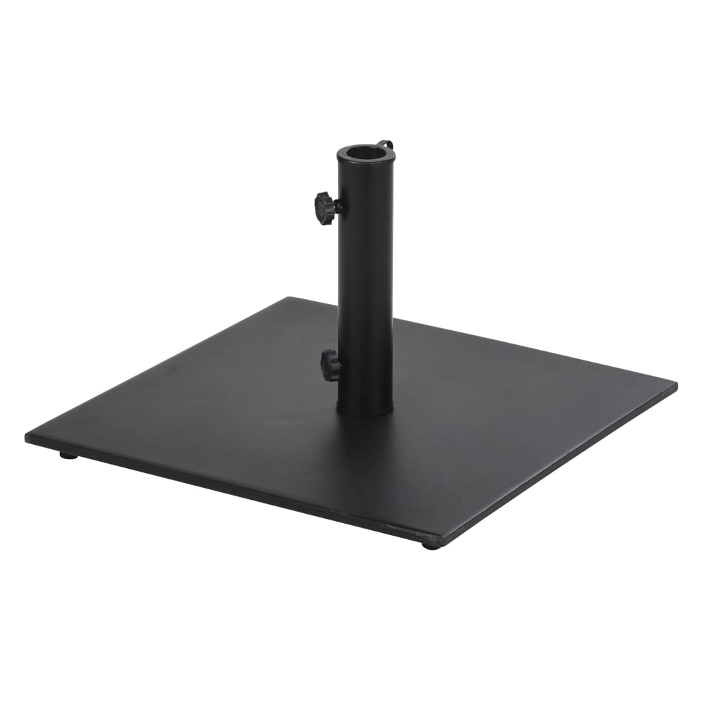 Pied de parasol carré en acier noir 25 kg - Maisons du Monde