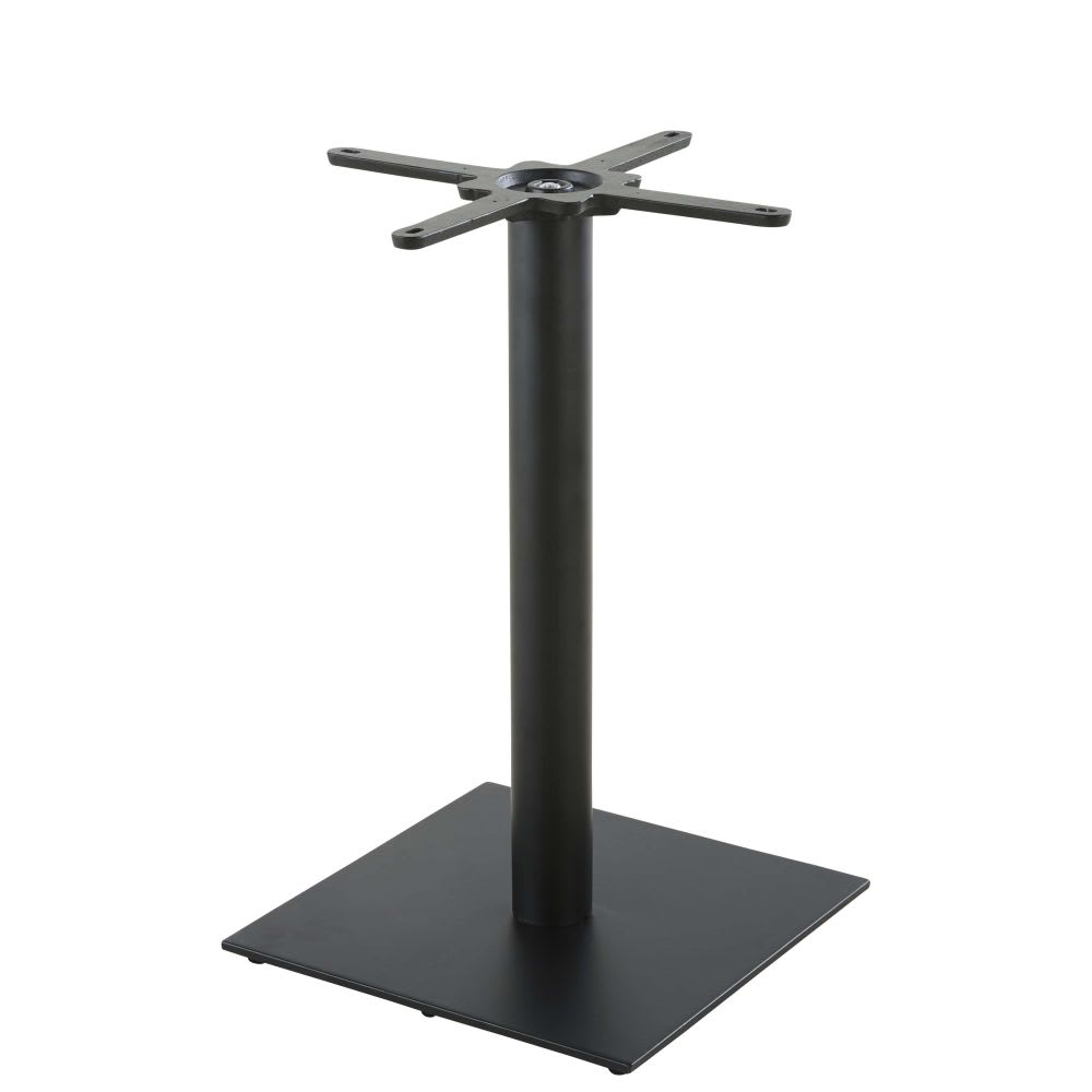 Pied de table professionnel carré en acier noir H73 - Maisons Du