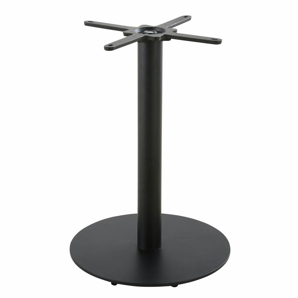 Pied de table professionnel rond en métal noir H73
