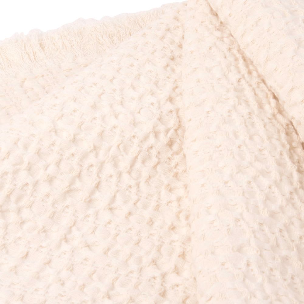 Plaid Bienennest-Motiv aus Baumwolle, ecrufarben 160x210 -
