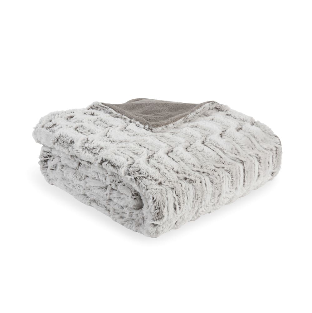 Plaid in pelliccia ecologica grigio150x250 cm - Maisons du Monde