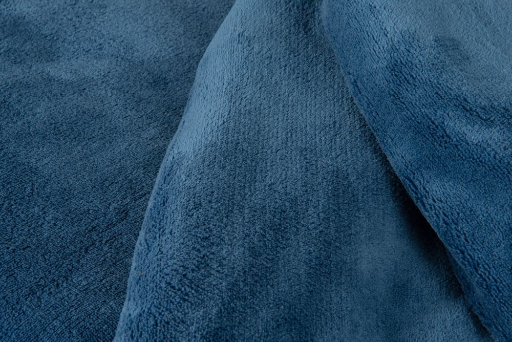 Plaid in pile di poliestere riciclato blu 150x230 - Maisons du