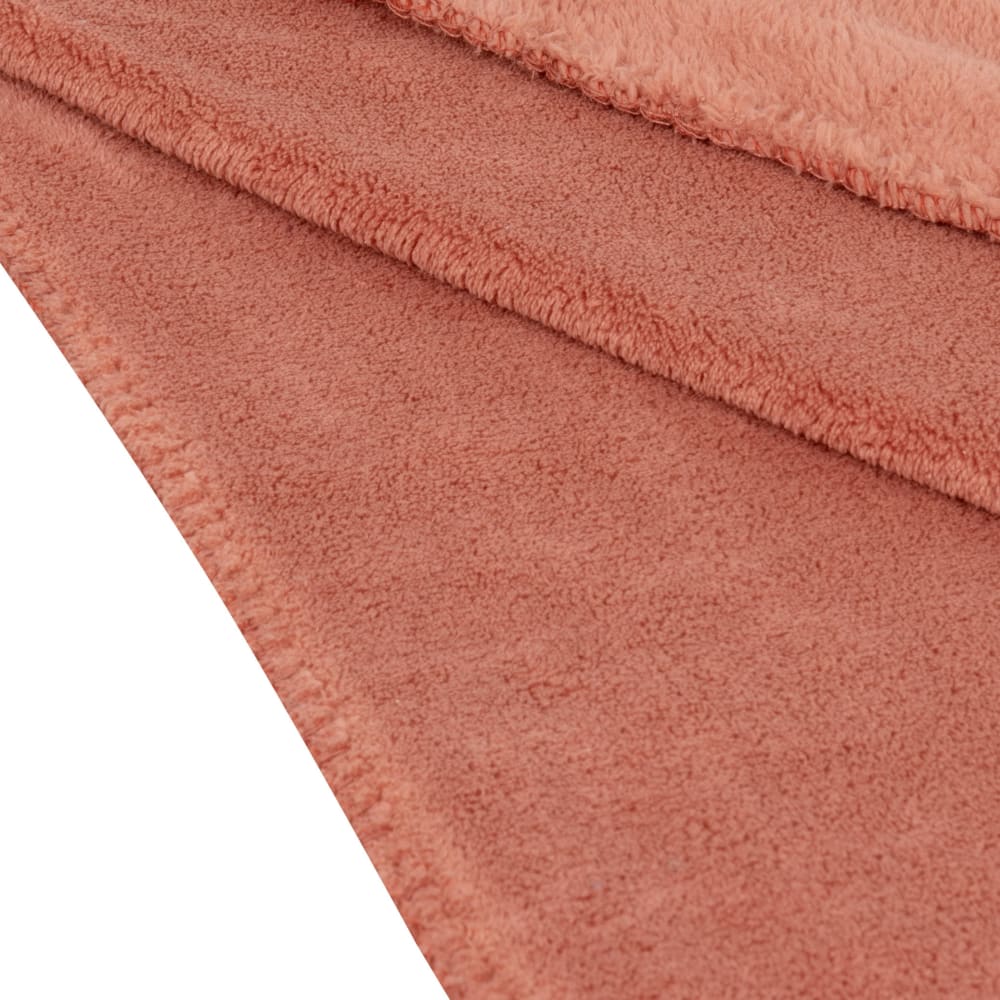 Plaid polaire en polyester recyclé rose 230x150 - Maisons du Monde