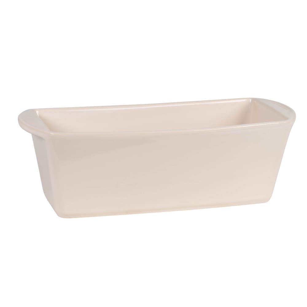 Plat à cake en grès beige L31