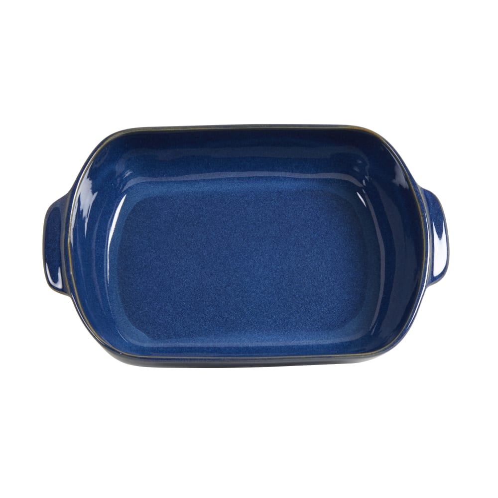Plat à gratin en grès bleu L38