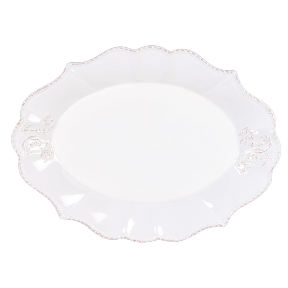 Plat ovale en faïence blanche - Maisons du Monde