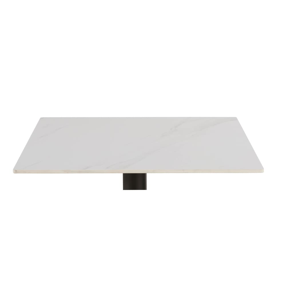 Plateau de table de restaurant d'extérieur effet marbre blanc 2 personnes L70