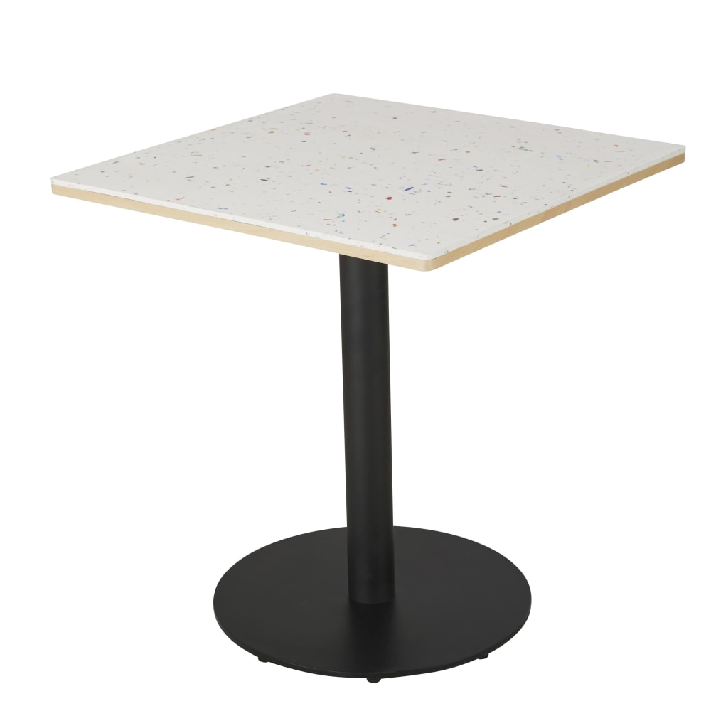Plateau de table professionnel carré en plastique recyclé Le Pavé® effet terrazzo 2 personnes L70 — vue 4