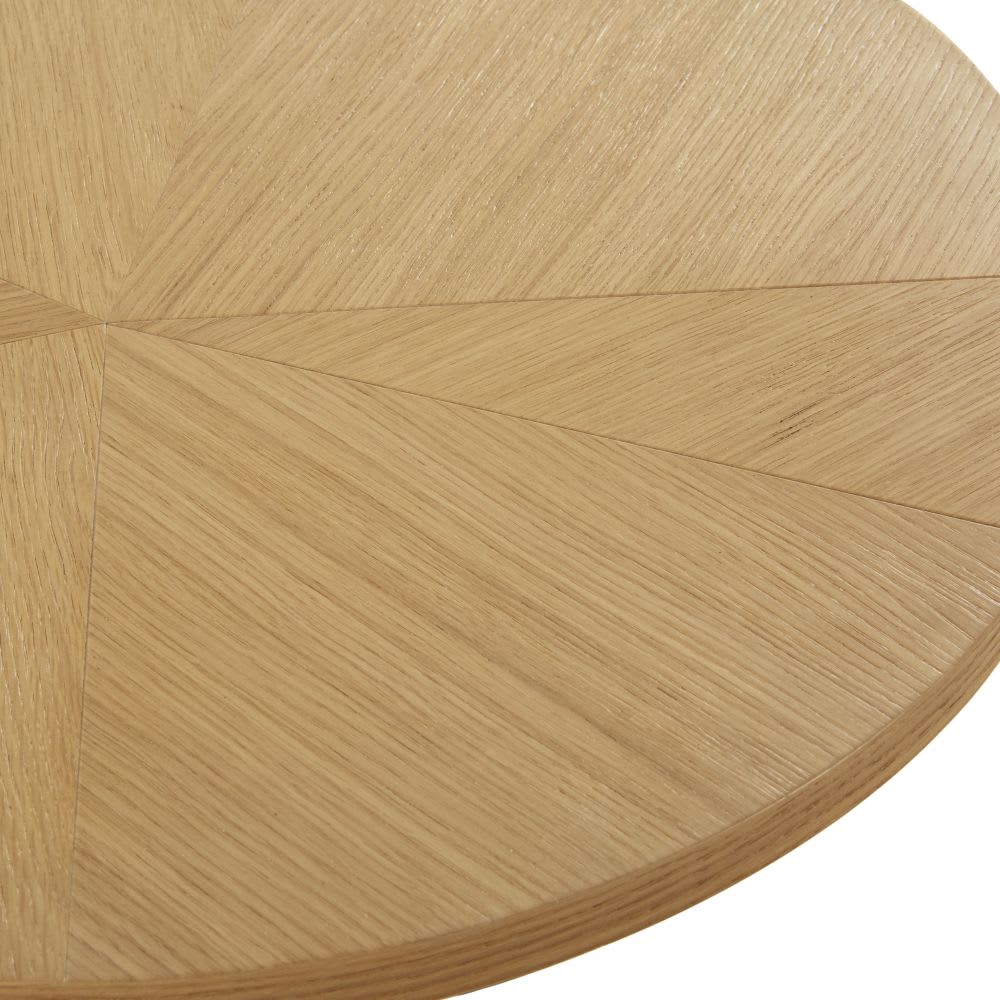 Plateau de table professionnel d'intérieur effet chêne motif géométrique 2/4 personnes D70
