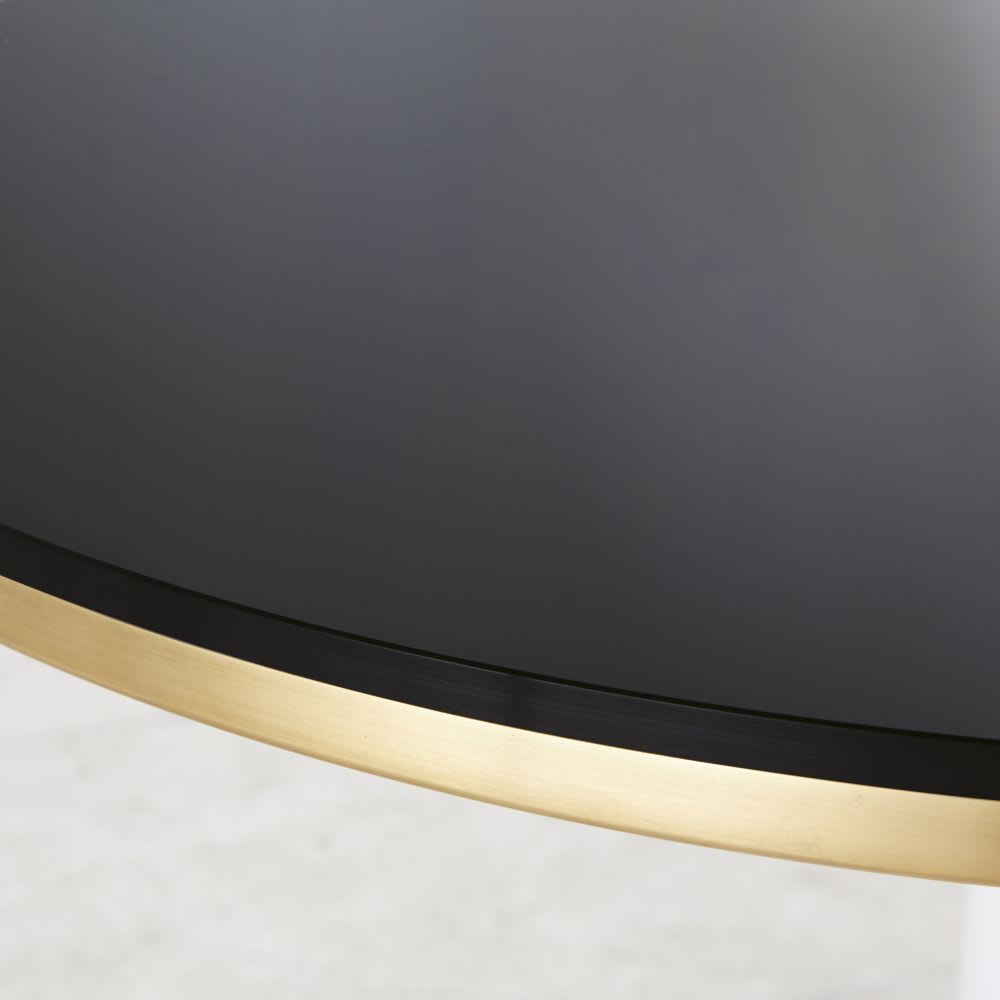 Plateau de table professionnel d'intérieur en verre noir 2/4 personnes D70