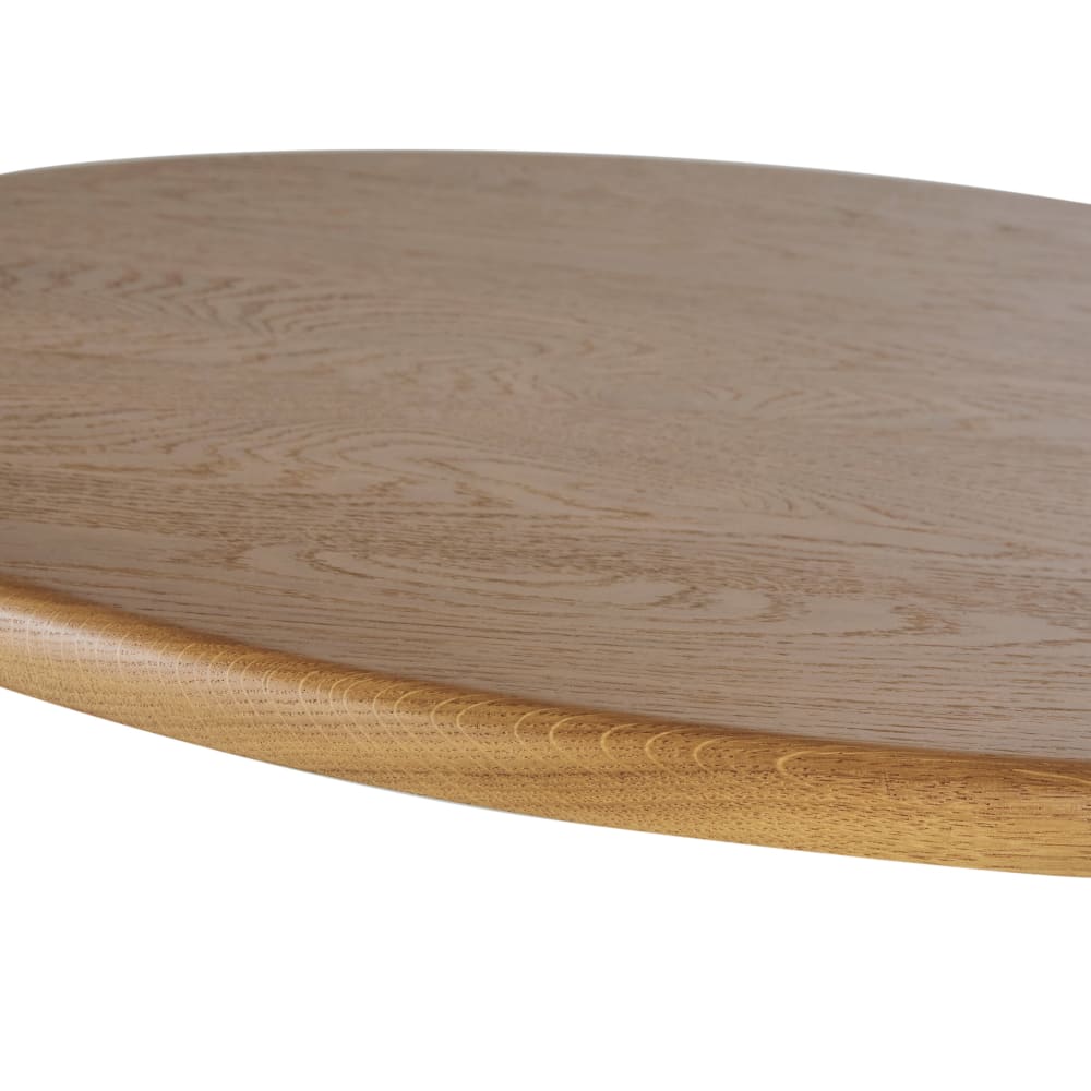 Plateau de table professionnel d'intérieur rond en bois de chêne 2 personnes D70 — vue 3