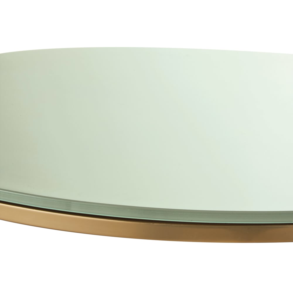 Plateau de table professionnel d'intérieur rond en verre trempé vert 2 personnes D70 - Maisons du Monde
