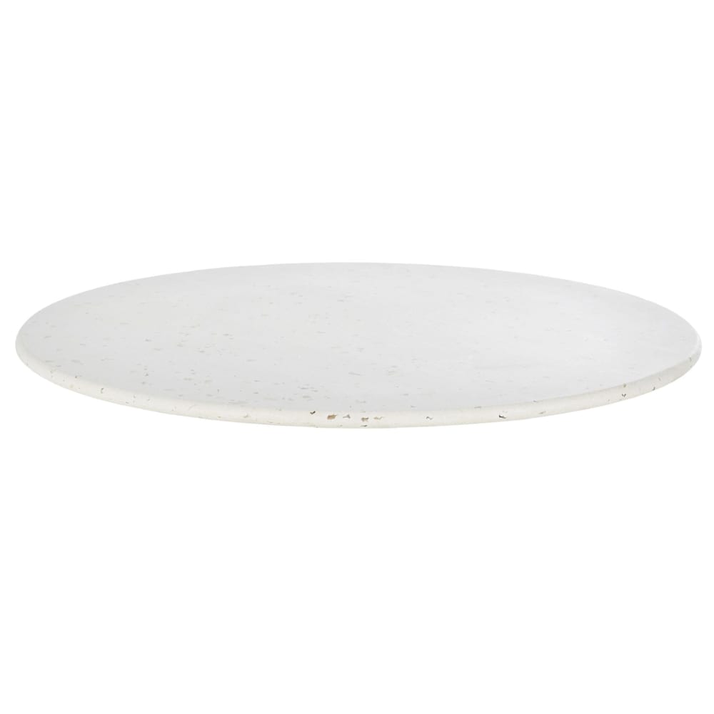 Plateau de table professionnel rond en plastique recyclé Le Pavé® effet terrazzo 2 personnes D60