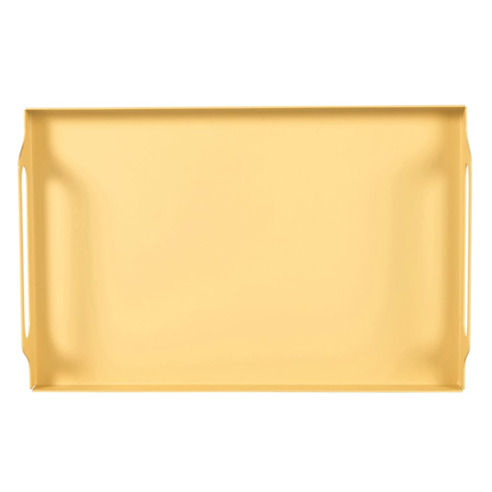 Plateau déco en métal jaune