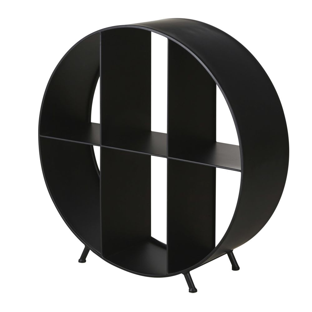 Porte bûche sur pied en métal noir