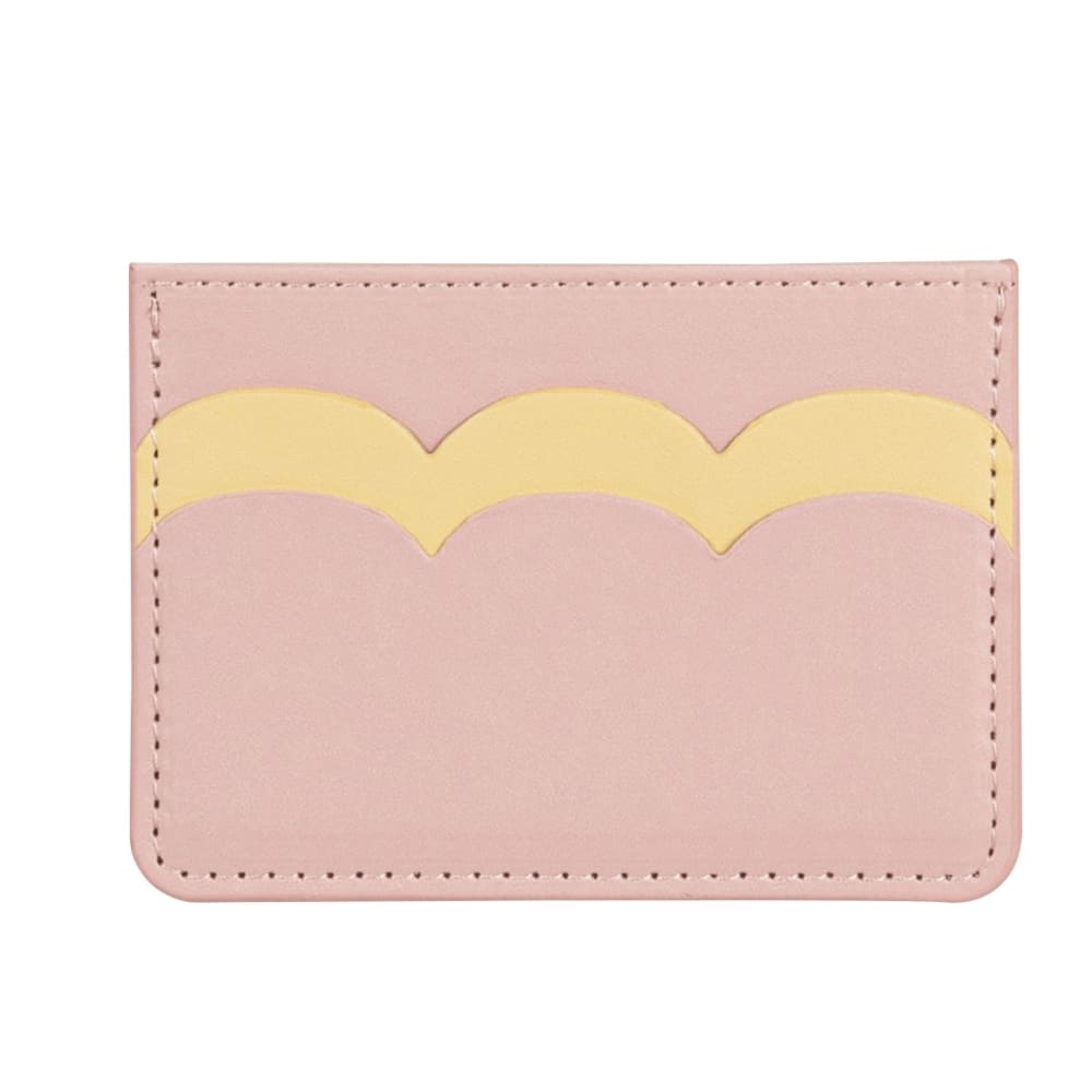 Porte-carte ondulé rose et jaune