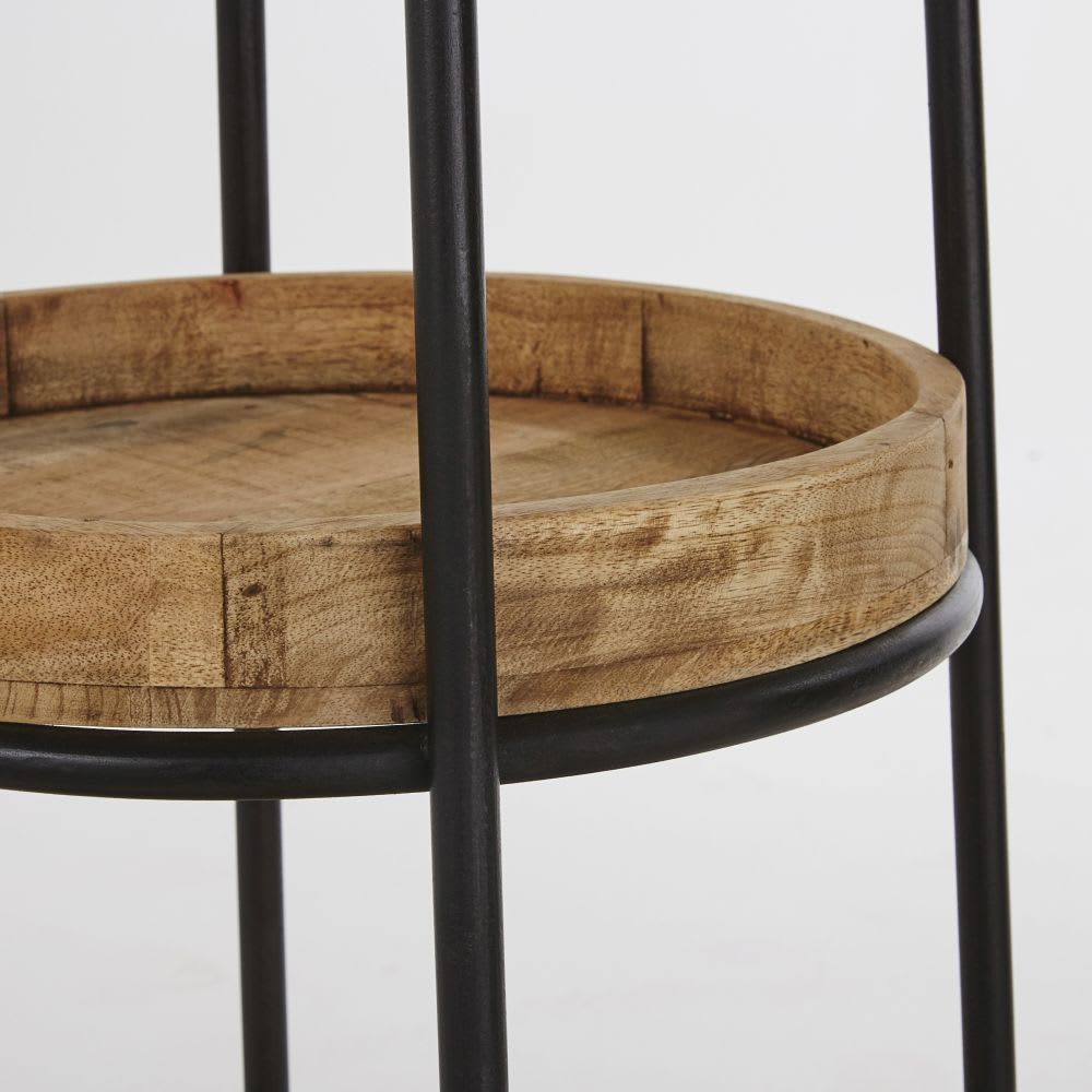 Porte-manteau en acier noir et manguier - Maisons du Monde