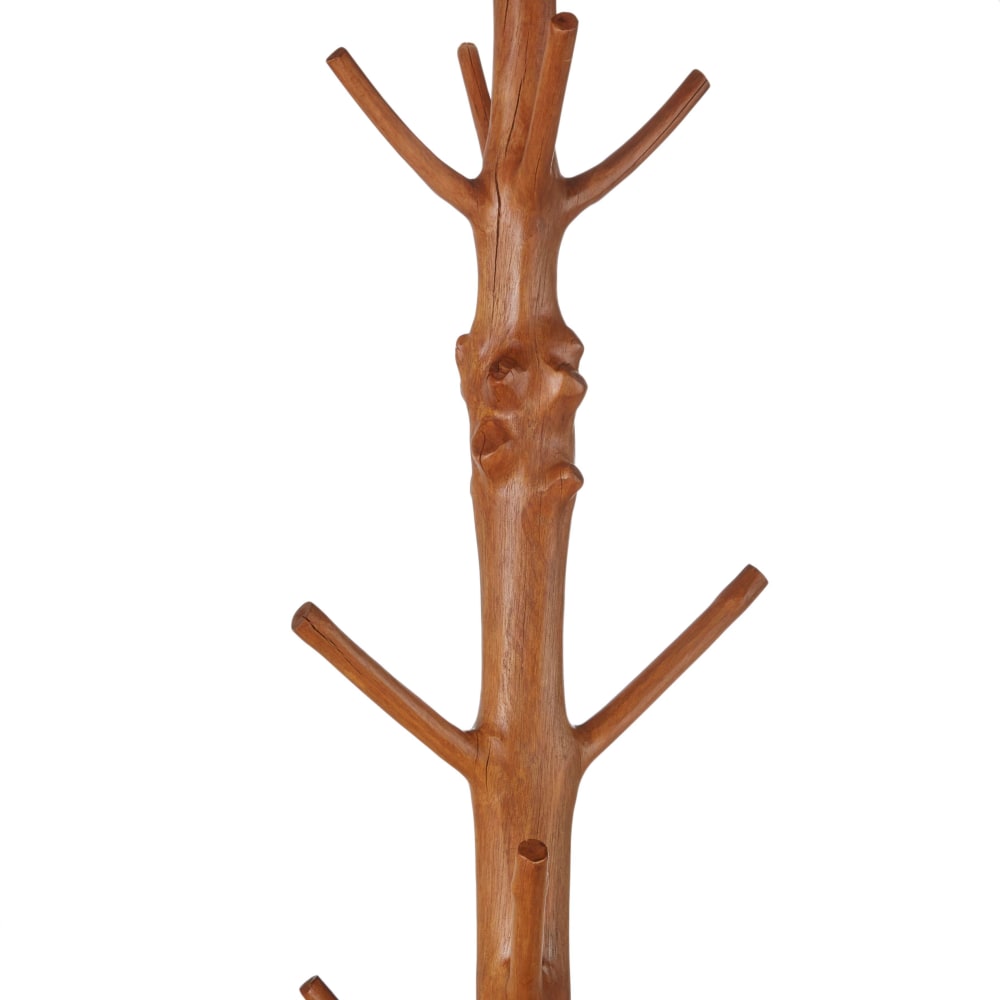 Porte-manteaux tronc d'arbre en bois de mangoustanier brun et métal noir - Maisons du Monde