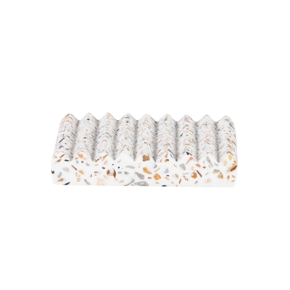 Porte savon en résine terrazzo multicolore