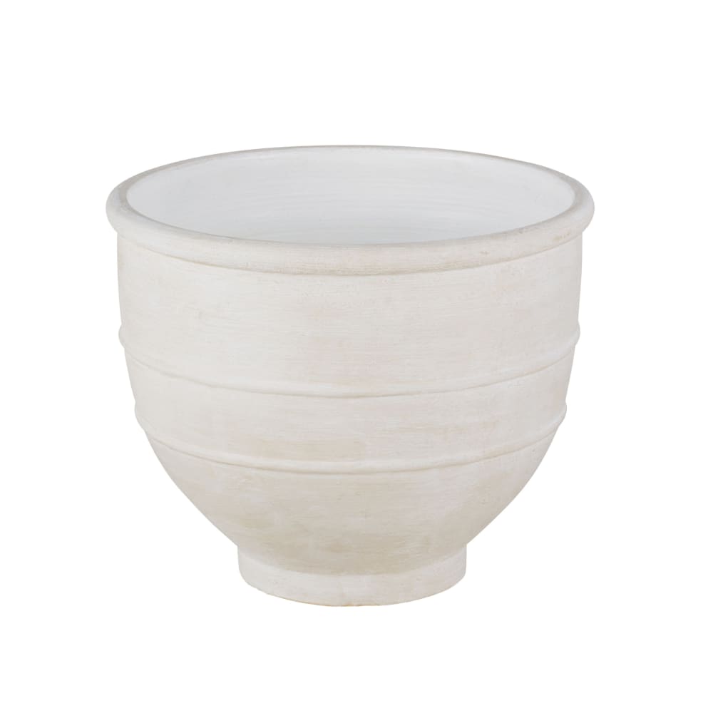 Pot en terre cuite blanche H51