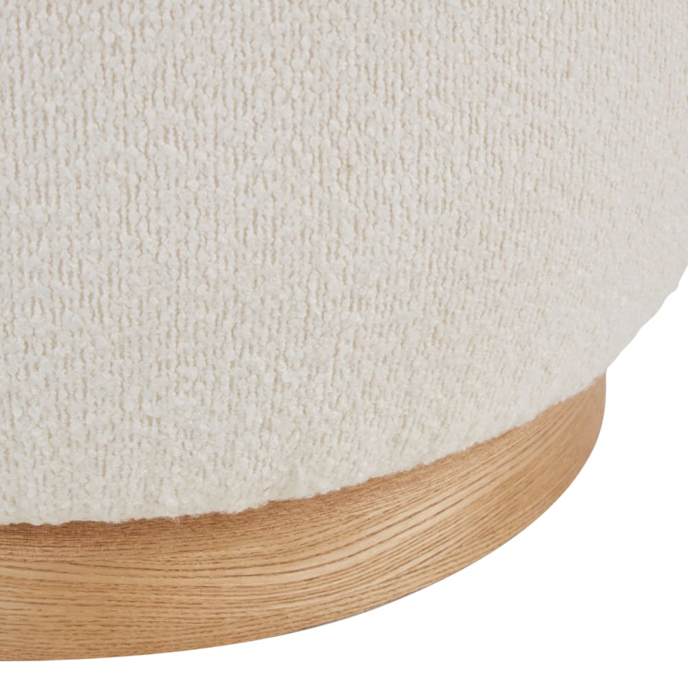 Pouf bouclettes écrues