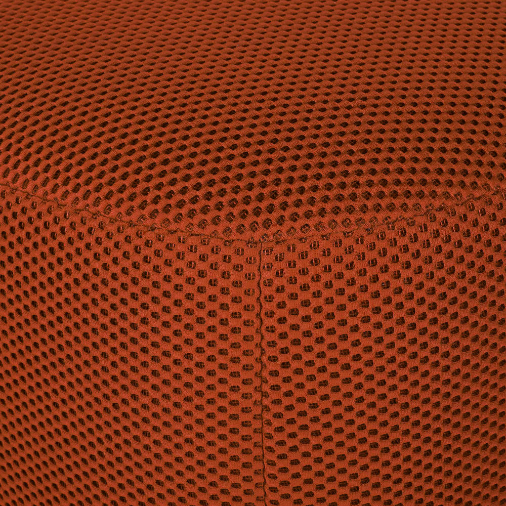 Pouf en tissu mailles 3D coloris rouille — vue 4