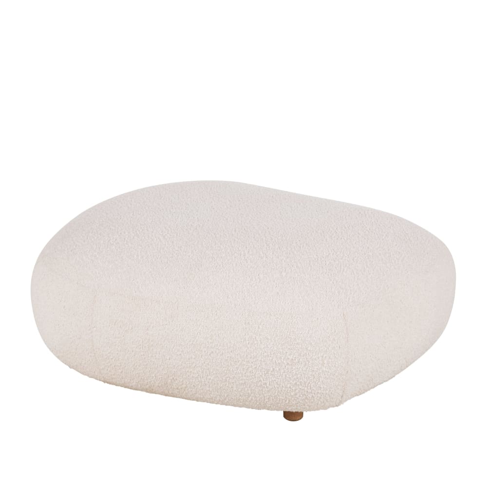 Pouf mit Schlaufen-Stoff, beige - Maisons Du Monde