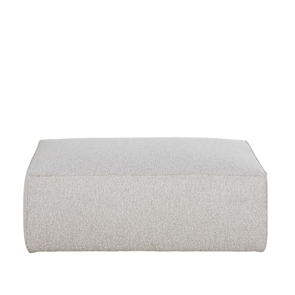 Pouf pour canapé modulable gris clair chiné