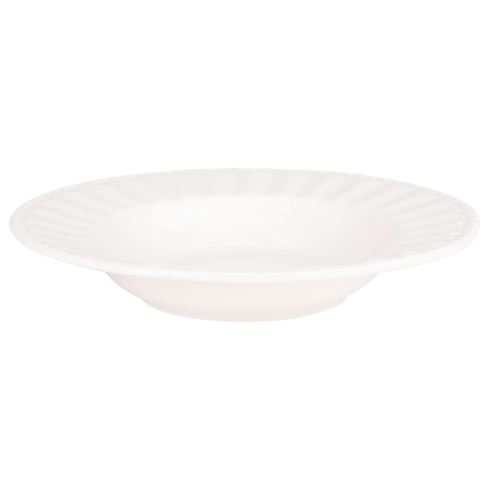 Prato fundo de porcelana branco - Maisons Du Monde