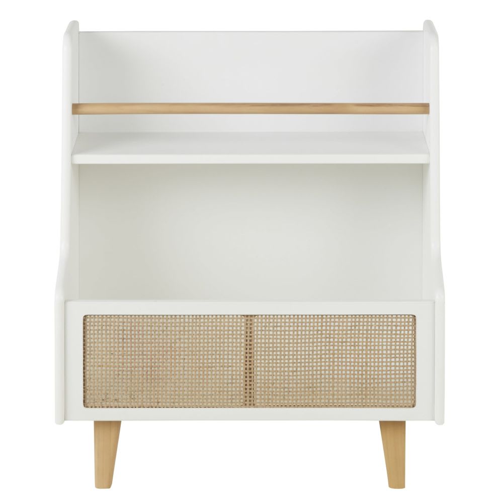 Range-livres blanc et cannage rotin (Maisons du Monde) - Image 4