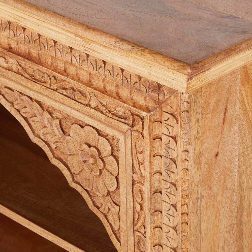 Regal aus Mangoholz mit brauner Gravur - Maisons Du Monde