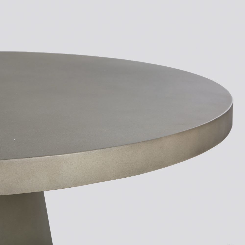 Runder Gartentisch aus Beton für 5/6 Personen D.120 - Maisons Du