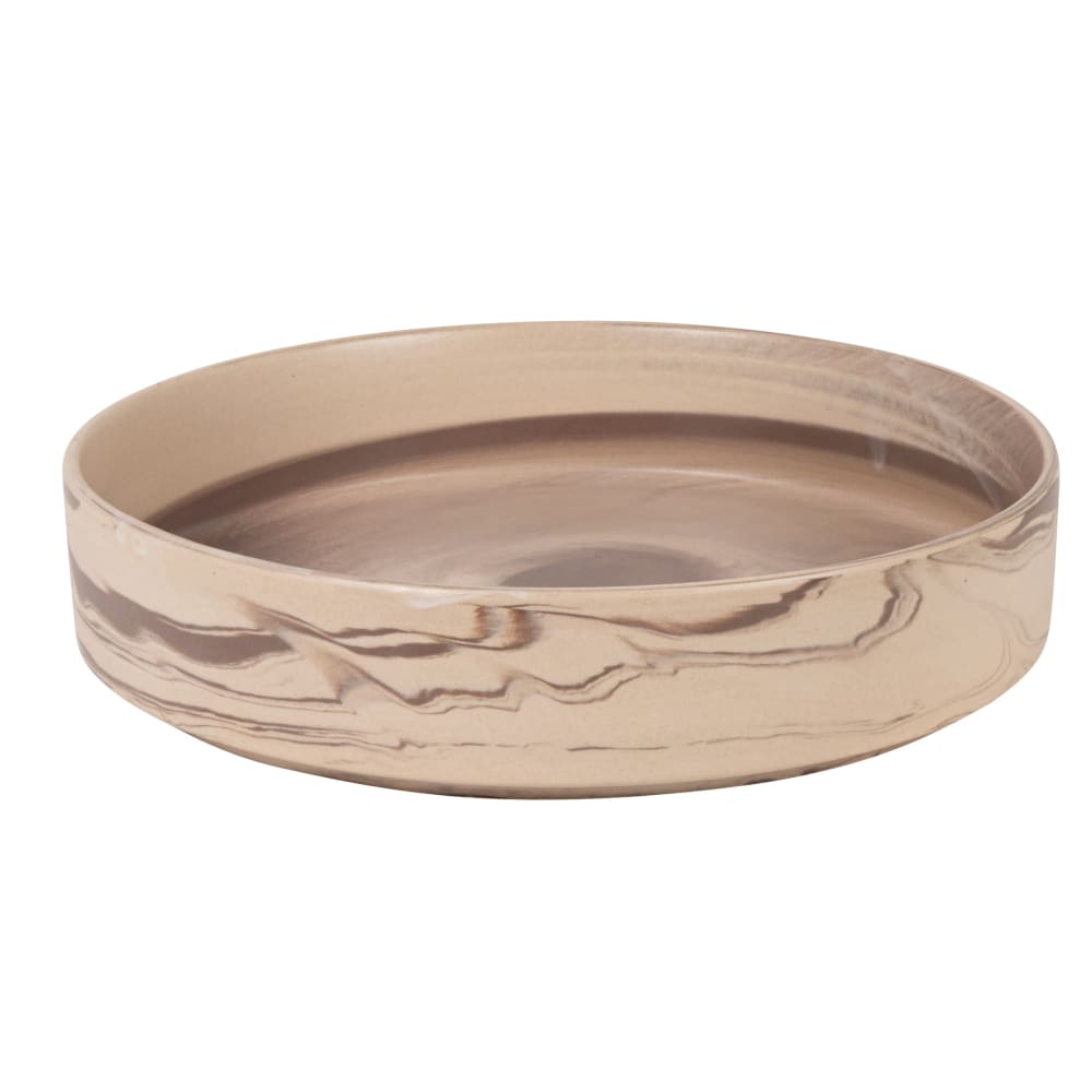 Saladier marron et beige en céramique