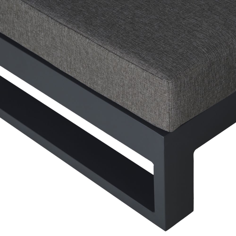 Salon de jardin 5 places en aluminium gris anthracite - Maisons du Monde