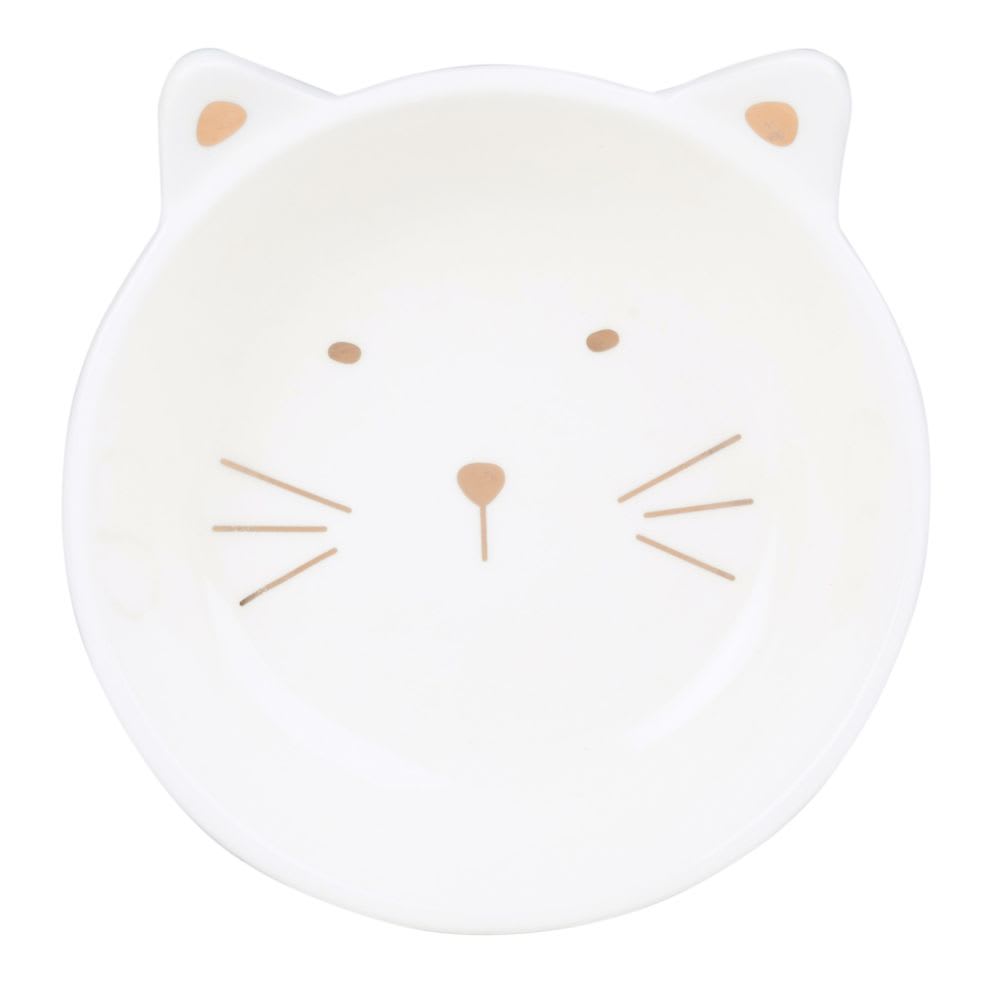 Schaaltje kat van grés branco - Maisons Du Monde