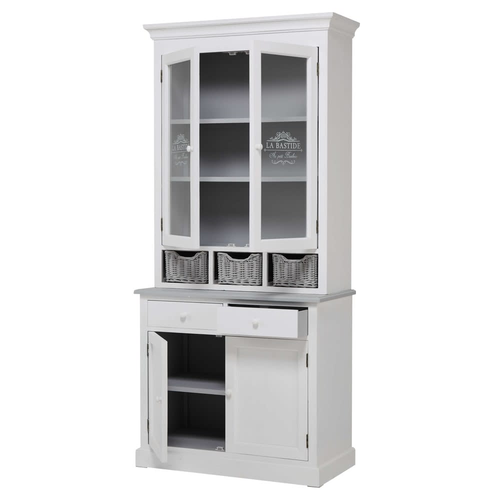 Schrank aus weißem Paulownienholz, 93 cm - Maisons Du Monde
