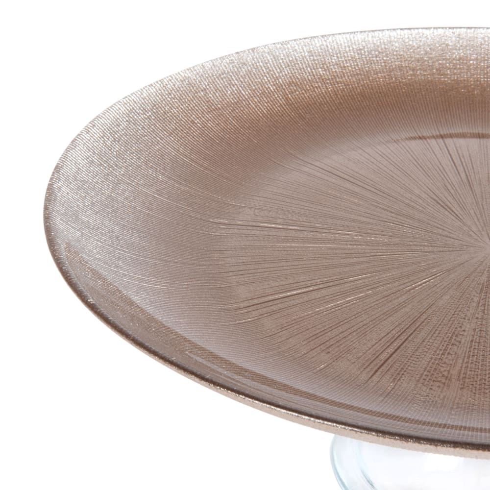 Servierständer aus Glas, beige und goldfarben - Maisons Du Monde