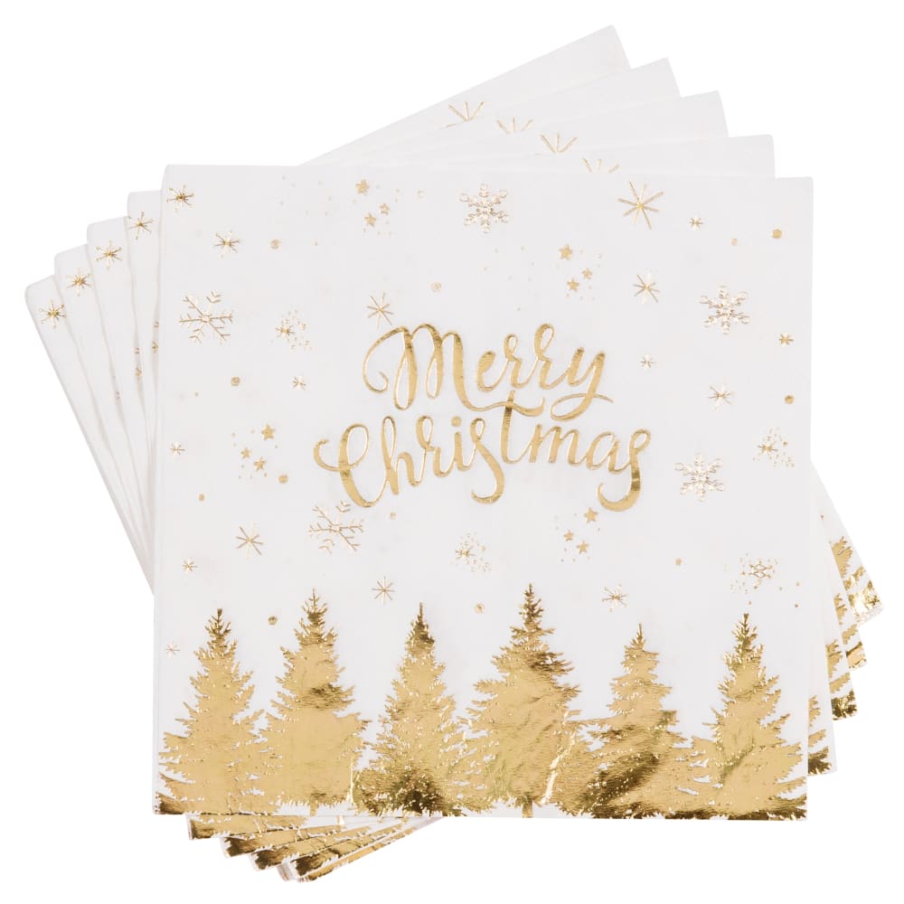 Servilletas de papel con estampado de paisajes dorados (x20)