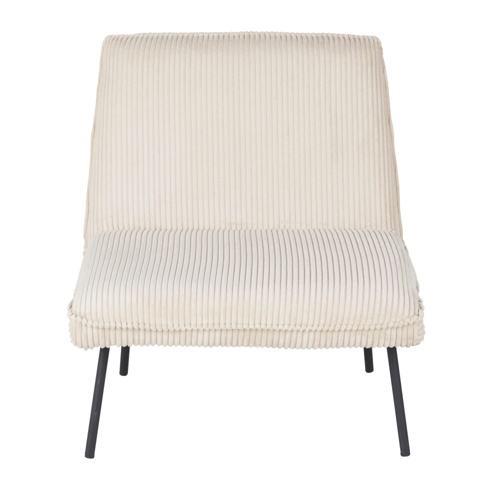 Sessel aus Cord-Samt, beige - Maisons Du Monde
