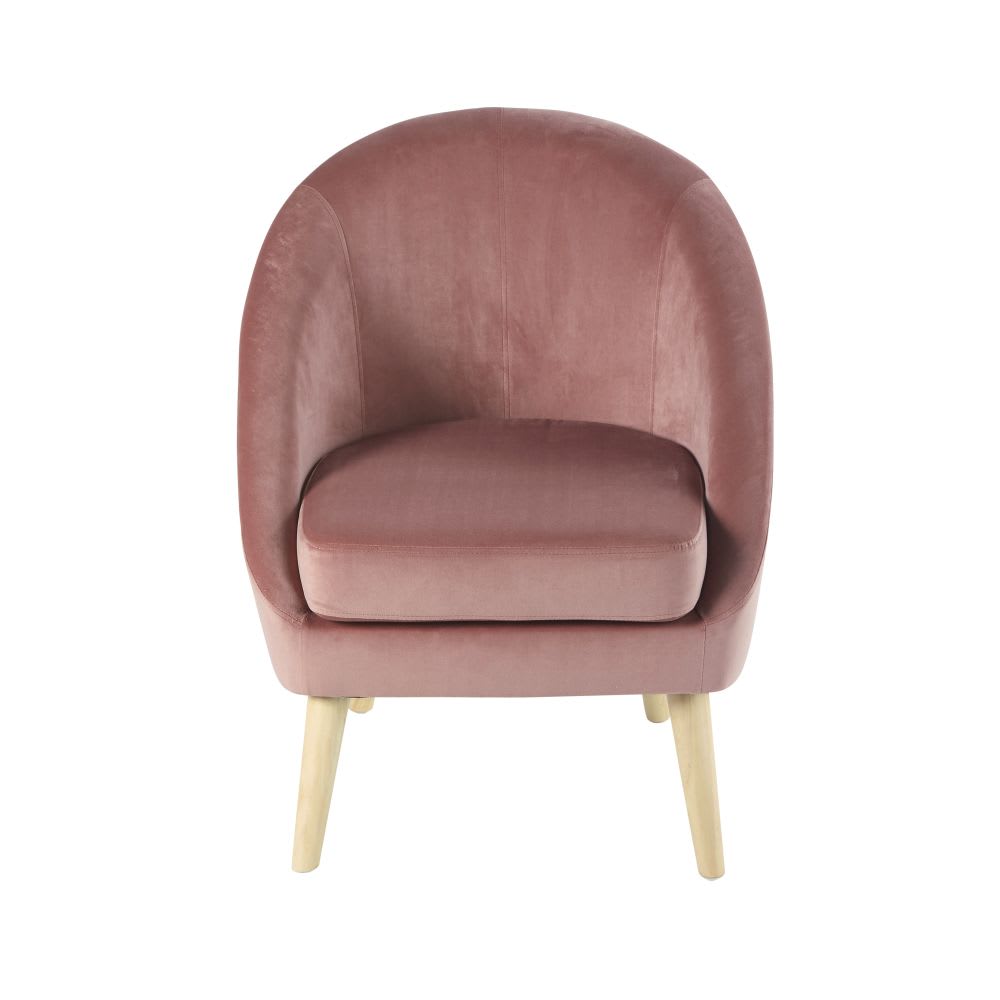 Sessel aus Samt dunkelrosa - Maisons Du Monde