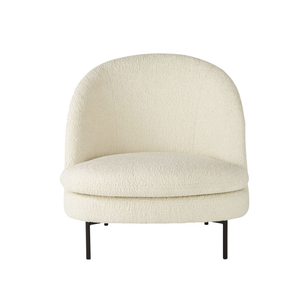 Sessel mit aus weissem Bouclé-Stoff - Maisons Du Monde