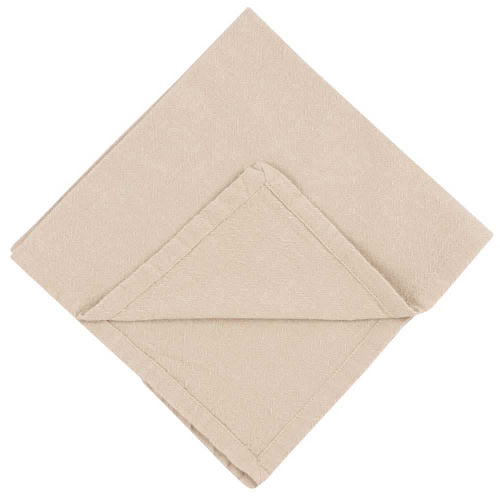 Set aus 4Baumwoll-Handtüchern, beige 42x42cm - Maisons Du Monde