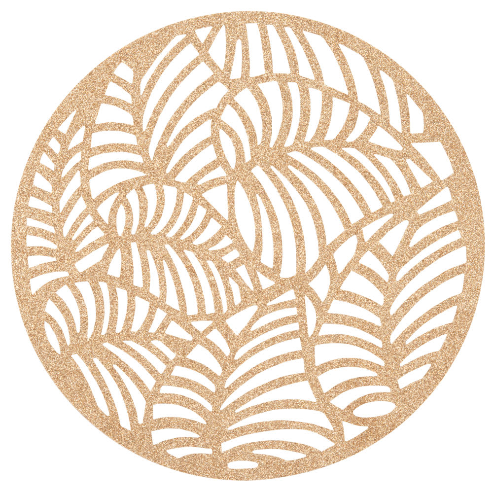 Set de table ajouré motifs feuilles dorées