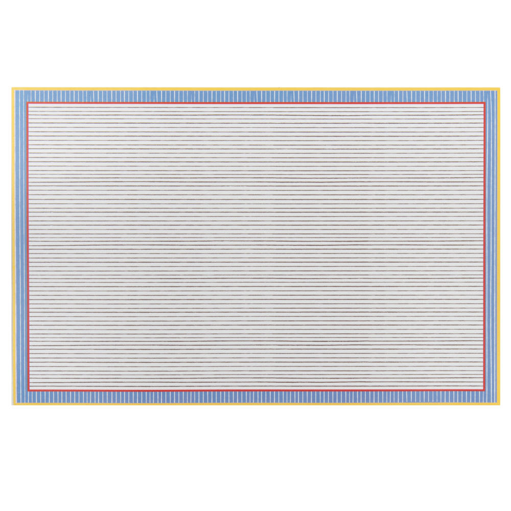 Set de table en polypropylène vert clair, rouge et jaune