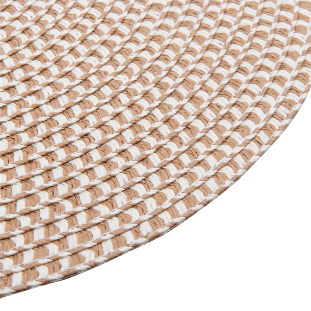 Set de table papier rond jaune moutarde et blanc D38 — vue 3