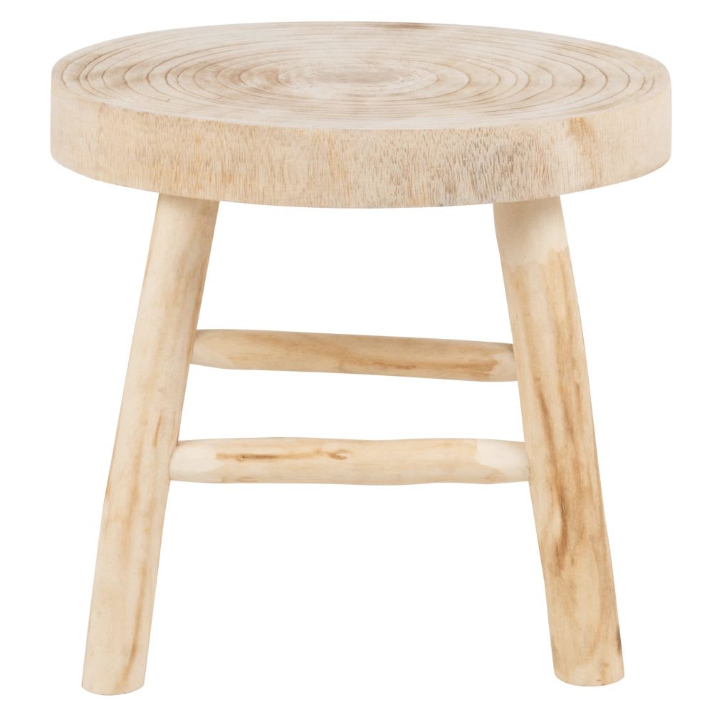 Sgabello in legno di paulonia e pioppo - Maisons du Monde